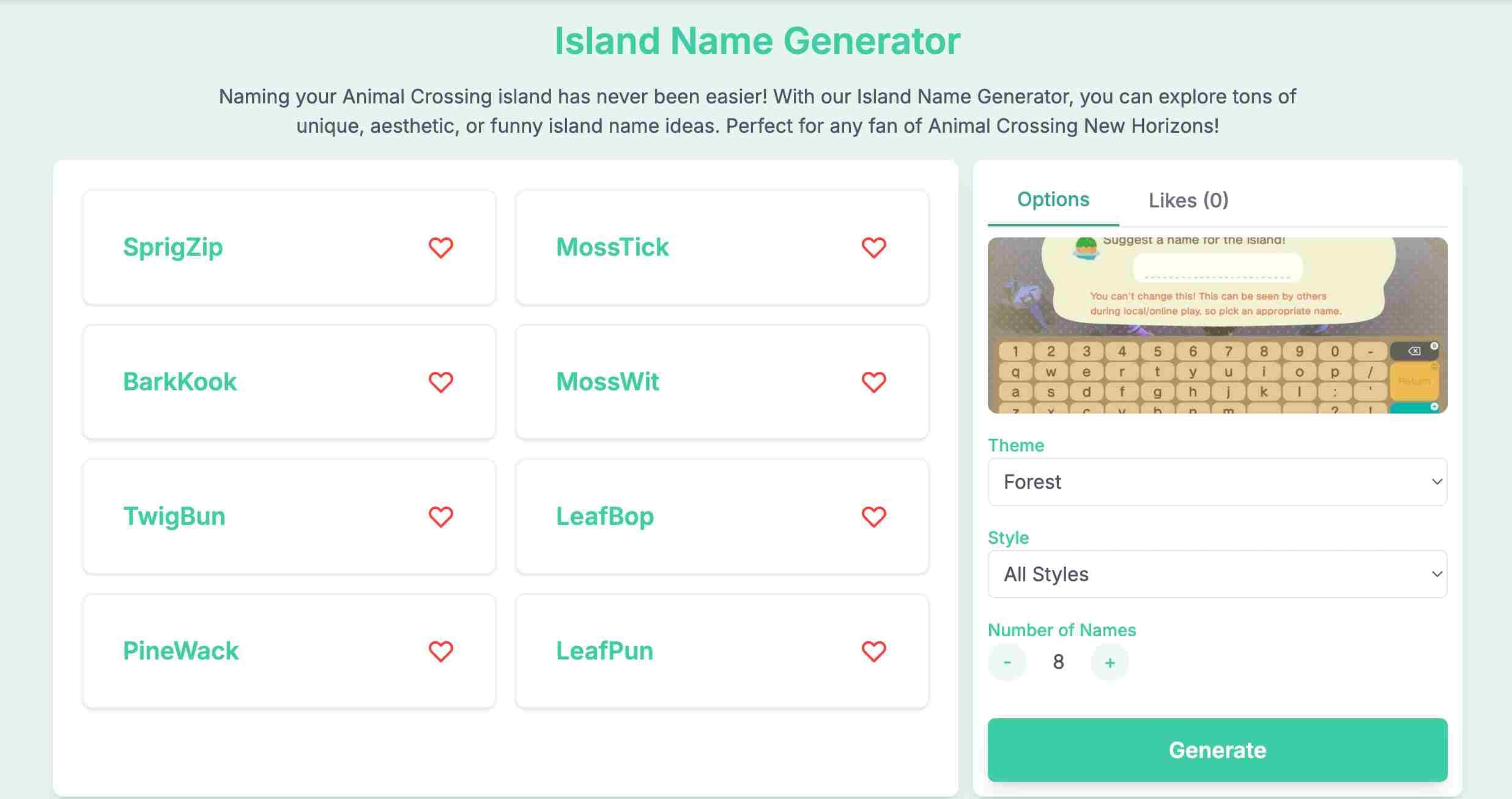Island Name Generator